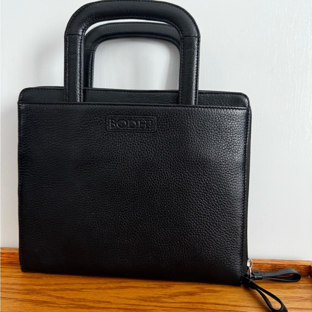 BODHI Black Leather Tablet Case